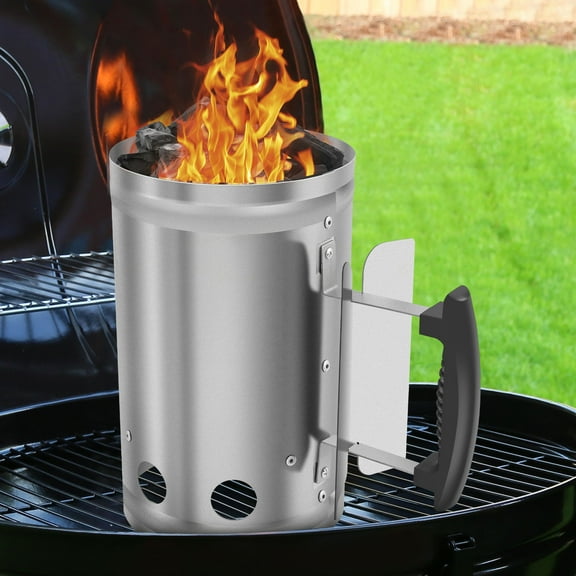 LINFANG Charcoal Chimney Starter with Handle Rapid BBQ Chimney Starter Large Capacity Multifunctional BBQ Grill Tool for Charcoal Grill Smoker and Fireplace Fire Pit