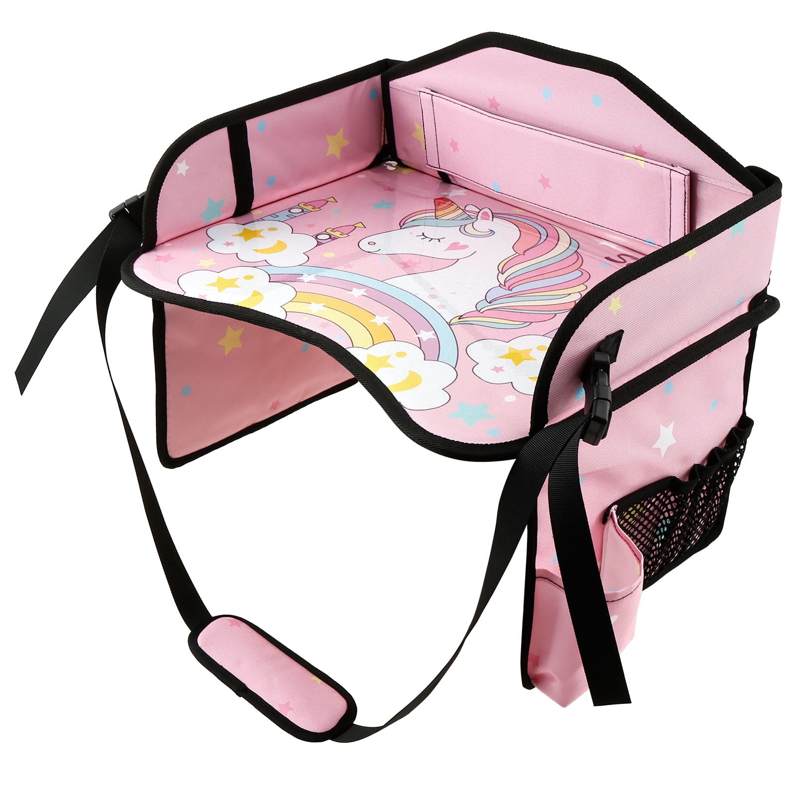 LINFANG Enduring Car Seat Tray Portable Kid Travel Table Multifunctional Car Seat Tray Table for Children Road Trip Activity Kid Travel