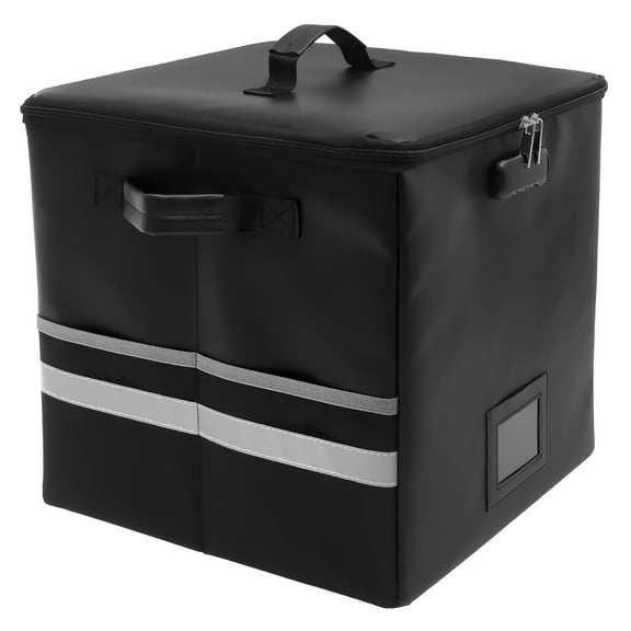 LINFANG Fireproof Vinyl Record Box Waterproof Record Box with Combination Lock Design and Handle Multipurpose Vinyl Album Case for Home Office Car