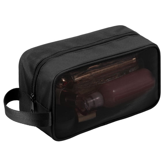 LINFANG Mesh Makeup Bag Portable Travel Mesh Toiletry Bag Quick Dry Toiletry Organizer Tote for Women Men Gym Travel Camping