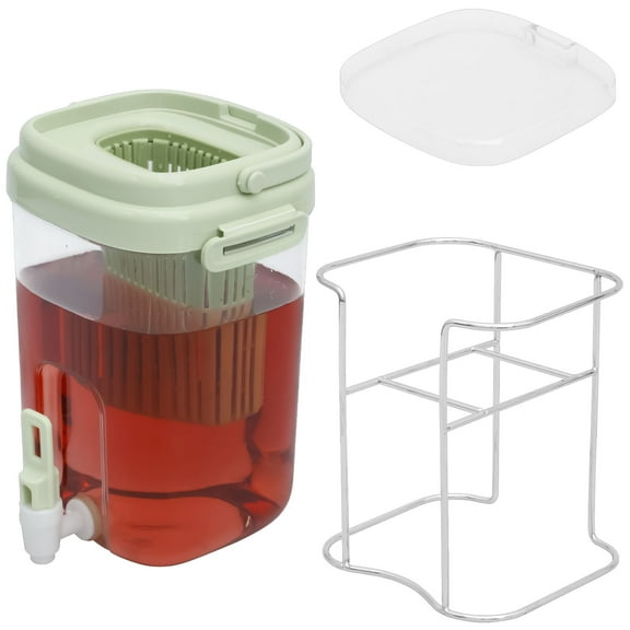 LINFANG PP Drinks Dispenser Large Capacity Fridge Beverage Dispenser with Stand Juice Container with Removable Filter and Tap Good Sealing Liquid Drinks Container