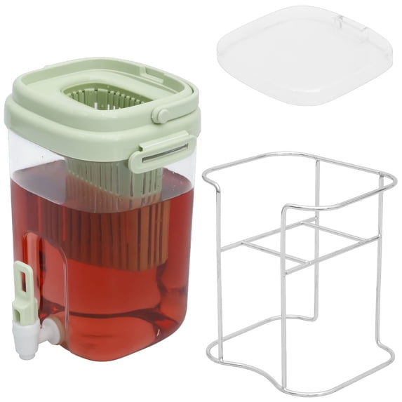 LINFANG PP Drinks Dispenser Large Capacity Fridge Beverage Dispenser with Stand Juice Container with Removable Filter and Tap Good Sealing Liquid Drinks Container