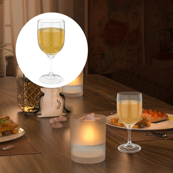 LINFANG Plastic Foldable Wine Glass Transparent Wine Goblet Shockproof Foldable Champagne Glass Easy to Carry for Party Picnic