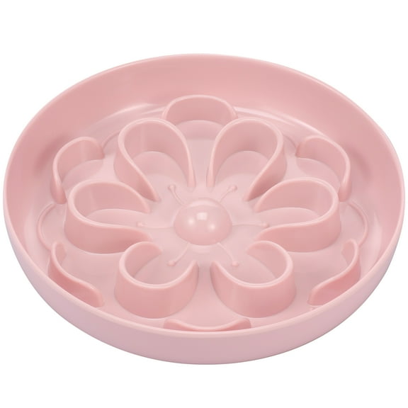 LINFANG Plastic Slow Feeder Cat Bowl for Dry Wet Food Unique Flower Style Cat Food Bowl Dishwasher Safe Cat Eating Dish With Anti Slip Bottom for Home Travel