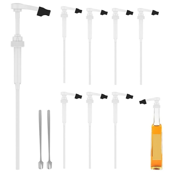 LINFANG Reusable Syrup Pump Dispenser Multipurpose Easy Control Coffee Flavoring Pump With Tip Cover for Home Coffee Bar