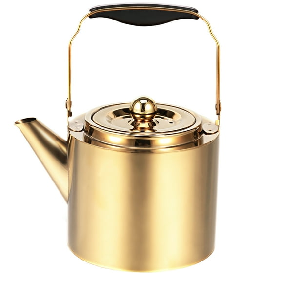 LINFANG Stainless Steel Tea Pot Kettle 1.8L Large Capacity Tea Kettle Teapot with Removeable Infuser Household Water Pot for Home Office