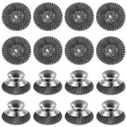 Tcwhniev 8Pcs Steel Wool Scrubber with Handle 8 Replacement Wire Pads Non Scratch Steel Dish Scrubber for Cleaning Pots Pans Grills Sink