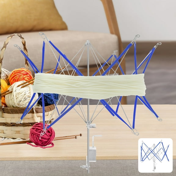 LINFANG Yarn Ball Winder with Table Clamp Foldable Yarn Swift Winder Efficient Umbrella Yarn Winder Easy to Install Yarn Swifter Ball Winder Knitting Yarn Winder for Wool Yarn String