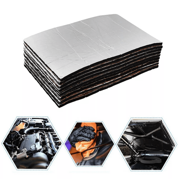 LINGDA 197mil 10.76sqft Car Heat Sound Insulation Deadener Noise Mat 15.7"×9.8"