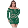 thumbnail image 1 of LINGERLOVE Womens Plus Size Sexy Lingerie Chemise Floral Lace Babydoll See Through Bodysuit Lingerie, 1 of 5