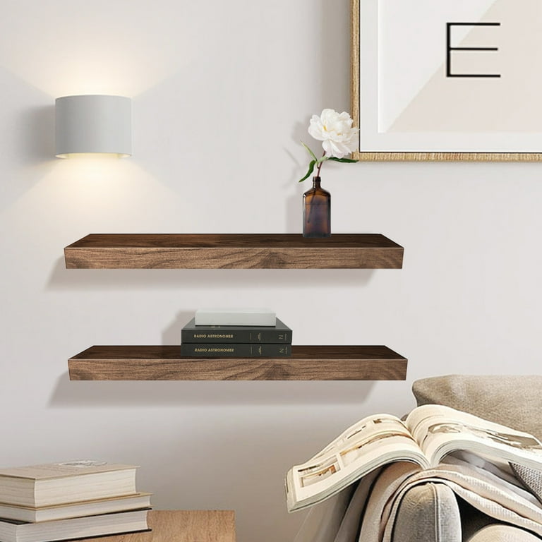 Floating Wall Shelves, Rustic Wood Bathroom Shelves Set of 1