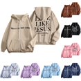 thumbnail image 1 of LINGLANG Christian Graphic Hoodies For Teen Boys Jesus Hoodie Faith God Sweatshirt Bible Verse Pullover Religious Tops, 1 of 7