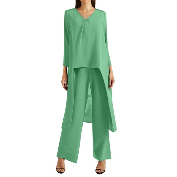 LINGLANG Fall Outfits For Women 2025 Dressy Casual 2 Piece Sets Summer Casual Loose Outfits Wide Leg Pants Sets Plus Size Set With Pockets Casual Sweatsuit Lounge Set Matching Sets