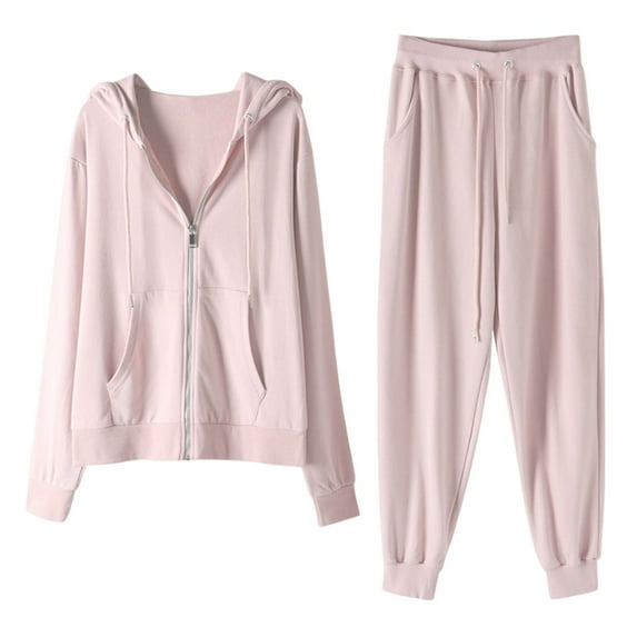 LINGLANG Fall Outfits For Women 2025 Dressy Casual Tracksuit Set Zip Up Hoodie With Jogger Pants Casual Wear Outfit Daily Sports Outdoor Activities Casual Sweatsuit Lounge Set Matching Sets