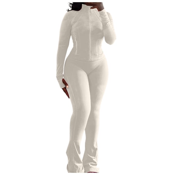 LINGLANG Fall Outfits For Women 2025 Sets Sweatsuits Set 2 Piece Outfits Sexy Long Sleeve Bodysuits Top Skinny Pants Sets Tracksuits Casual Sweatsuit Lounge Set Matching Sets