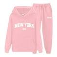 thumbnail image 1 of LINGLANG Fall Outfits For Women 2025 Sets York Letter Couples Hoodies Sweatshirt Pants Set Unisex Sportswear Casual Sweatsuit Lounge Set Matching Sets, 1 of 3