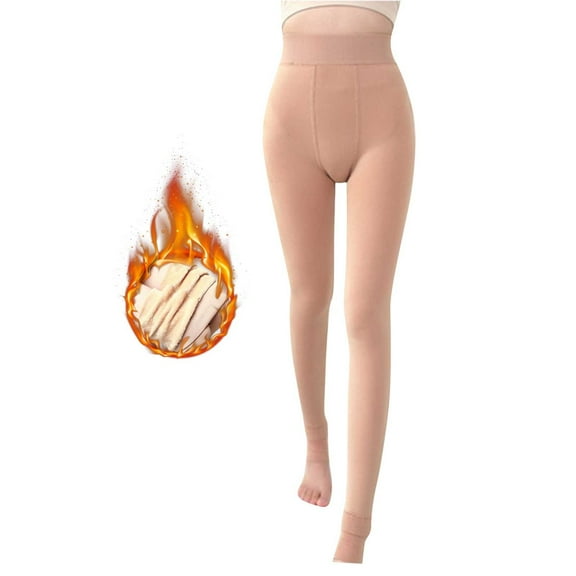 LINGLANG -Lined Leggings For Women Tights Solid Plus Velvet Thickened Pearl Velvet To Step On The Feet To Keep Wear Thick Thermal Winter Warm Workout Yoga Pants