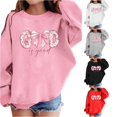 thumbnail image 1 of LINGLANG God Is Good Christian Sweatshirts for Girls Bow Jesus Cute Bible Verse Sweatshirt Faith Religious Graphic Hoodies, 1 of 4