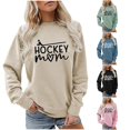 thumbnail image 1 of LINGLANG Hockey Mom Sweatshirt Ice Hockey Graphic Shirt Women Long Sleeve Crewneck Pullover Tops Sport Mama Game Day Sweatshirt, 1 of 4