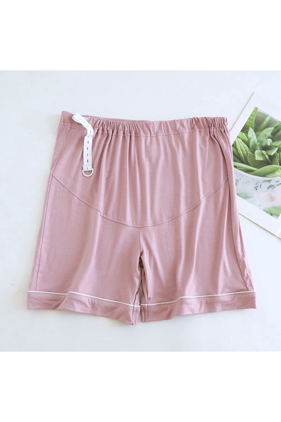 Maternity Shorts For Women High Waisted Pregnancy Postpartum Comfortable Stretchy Adjustable Belly Support Casual Shorts For Moms Pajamas