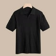 thumbnail image 1 of LINGLANG Men's Smart Casual Knit Sweater Summer Lapel Breezy Half Sleeve Breathable Lightweight Daily Knit Top, 1 of 8