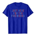 thumbnail image 1 of LINGLANG Women's Just Here For The Fireworks T-Shirt 4th of July Independence Day Patriotic Graphic Tee Casual Short Sleeve Crewneck Top, 1 of 5