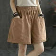 thumbnail image 1 of LINGLANG Womens Fashion Shorts High Waisted Drawstring Print Beach Style Shorts Comfy Elastic Summer Shorts with Pockets Wide Leg Flowy Bottoms, 1 of 6