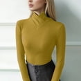 thumbnail image 1 of LINGLANG Womens Long Sleeve Turtleneck T-Shirts Neck Underwear Fall Winter Fashion Base Layer Casual Lightweight Soft Tops, 1 of 3