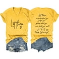 thumbnail image 1 of LINGLANG Womens Summer Tops Dressy Casual Let Them Misunderst You T Shirt Inspirational Graphic Tees Casual Short Sleeve V Neck Shirt Motivational Tops Tshirts Shirts, 1 of 2