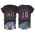 thumbnail image 1 of LINGLANG Womens Summer Tops Dressy Casual Summer Letter Print Comfort Fit Colored Top Short Sleeved T Shirt Oversized Tshirts, 1 of 2