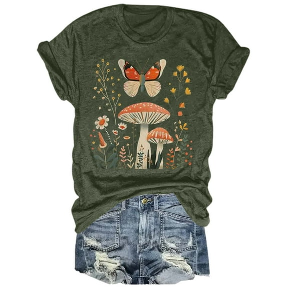 LINGLANG Womens Summer Tops Loose Fit Casual Solid Color Soccer Flag Print Crew Neck Short Sleeve T Shirt2 Oversized Tshirts