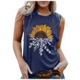 thumbnail image 1 of LINGLANG Womens Summer Tops Loose Fit Tank Tops Summer T Shirts Sleeveless Casual Loose Tunic Blouses Oversized Tshirts, 1 of 4