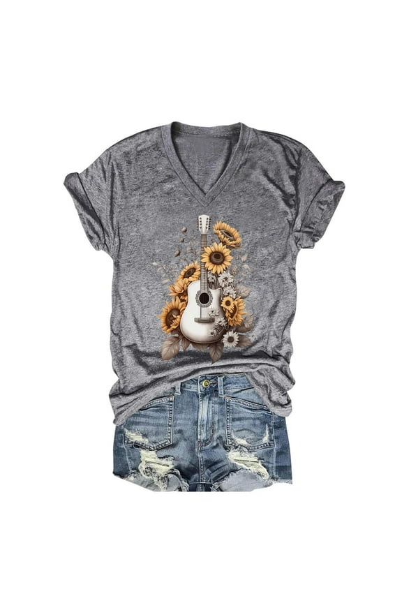 Womens Tops Casual Vintagae T Shirt Back To The Gypsy That I Was Shirt Graphic Music Tees Shirt Rock Band Tops Blouse Under $5