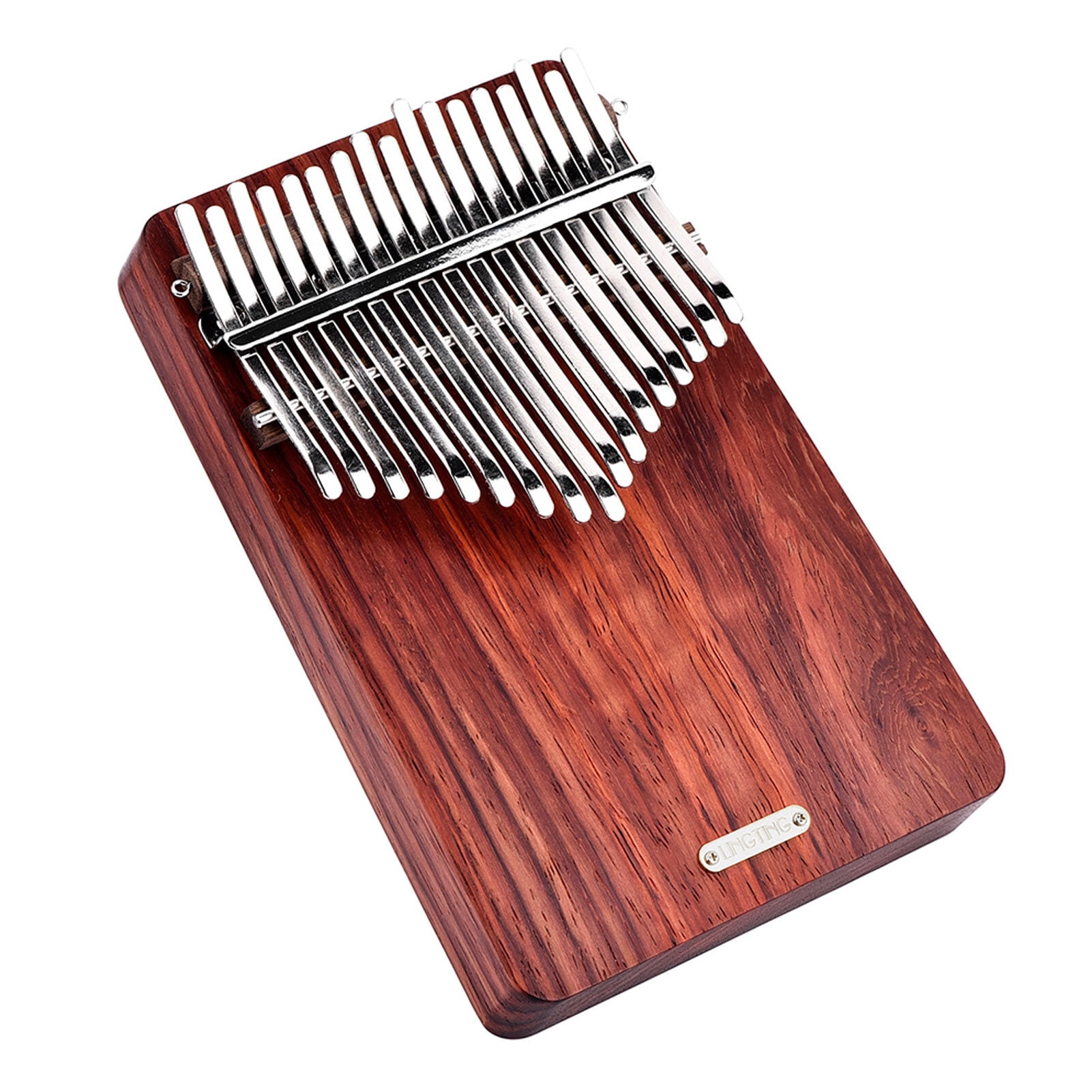 LINGTING Thumb Piano,Piano Mbira K17a 17-key 17 Key Sanza Padauk Hammer Pickup Tassel Decoration Thumb Piano With Carry Padauk Matetial With Stickers Hammer Pickup Chain Book Stickers Mbira Sanza