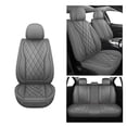 thumbnail image 1 of LINGVIDO Premium Leather 2 Seats Car Seat Cover For SUV Sedan Universal Fit Seat Cushion Durable Breathable Grey Seat Covers for Car, 1 of 8
