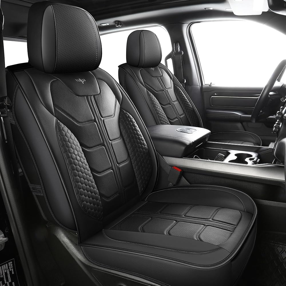 LINGVIDO Chevy Silverado Seat Covers - Custom Fit for GMC Sierra, Pickup Truck Seat Cover for 07-25 1500 2500HD 3500HD, Regular Cab, Double Cab, Crew Cab, LT, LZT, RST, Trail Boss