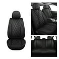 thumbnail image 1 of LINGVIDO Premium Leather Car Seat Cover Universal Fit for SUV & Sedan, Full Set Breathable Durable Seat Cushion,Black,5 Seats, 1 of 8