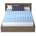 LINGYUAN 4” Wave Convoluted Gel Memory Foam Mattress Topper, Queen
