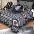 LINGYUAN Crimson Diamond Quilt Bed Set King CLEARANCE