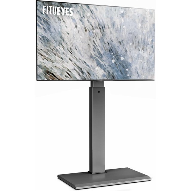 LINGYUAN Iron Base Universal Floor TV Stand with Swivel Mount Space