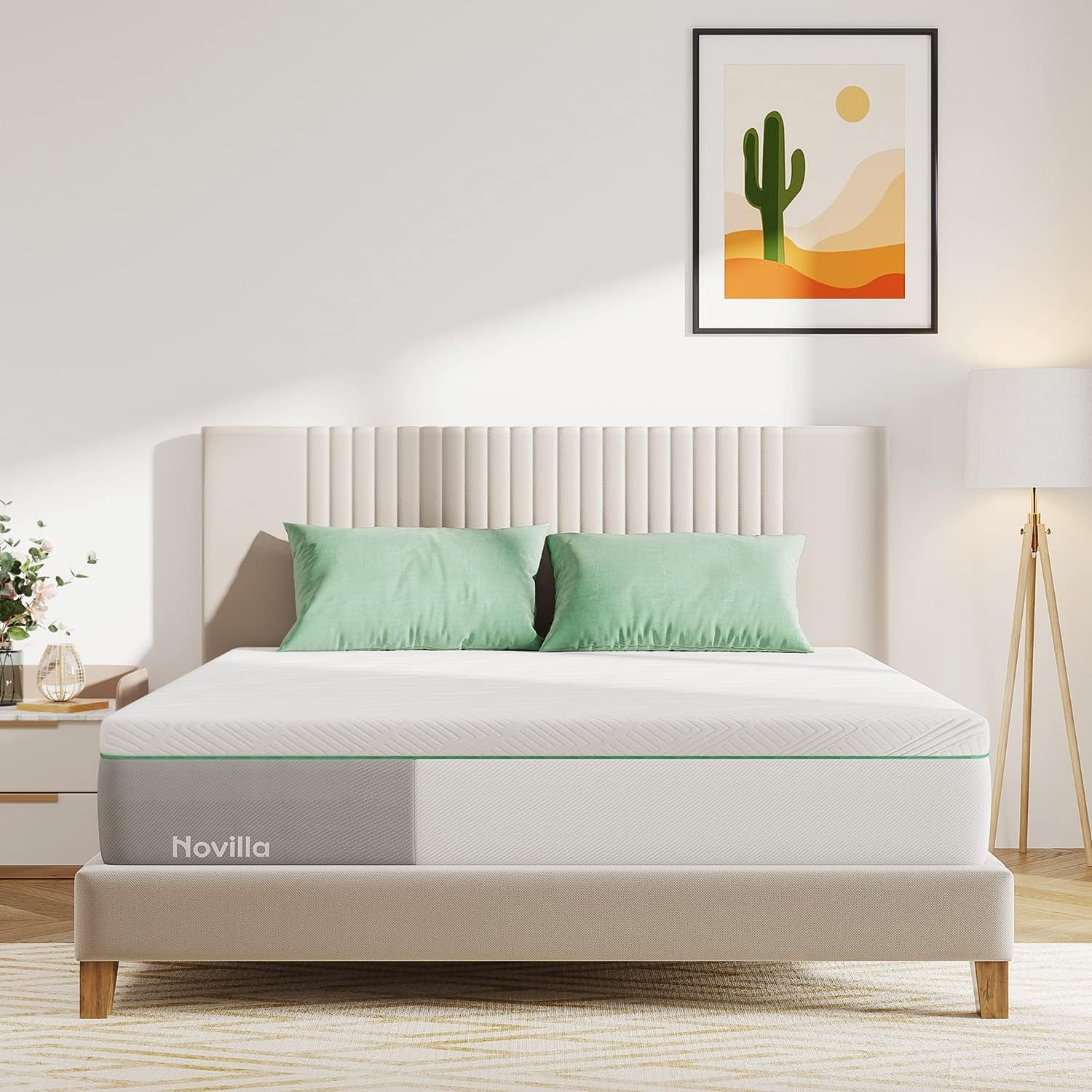 LINGYUAN King Size Mattress, 12 Inch Gel Memory Foam King Mattress for