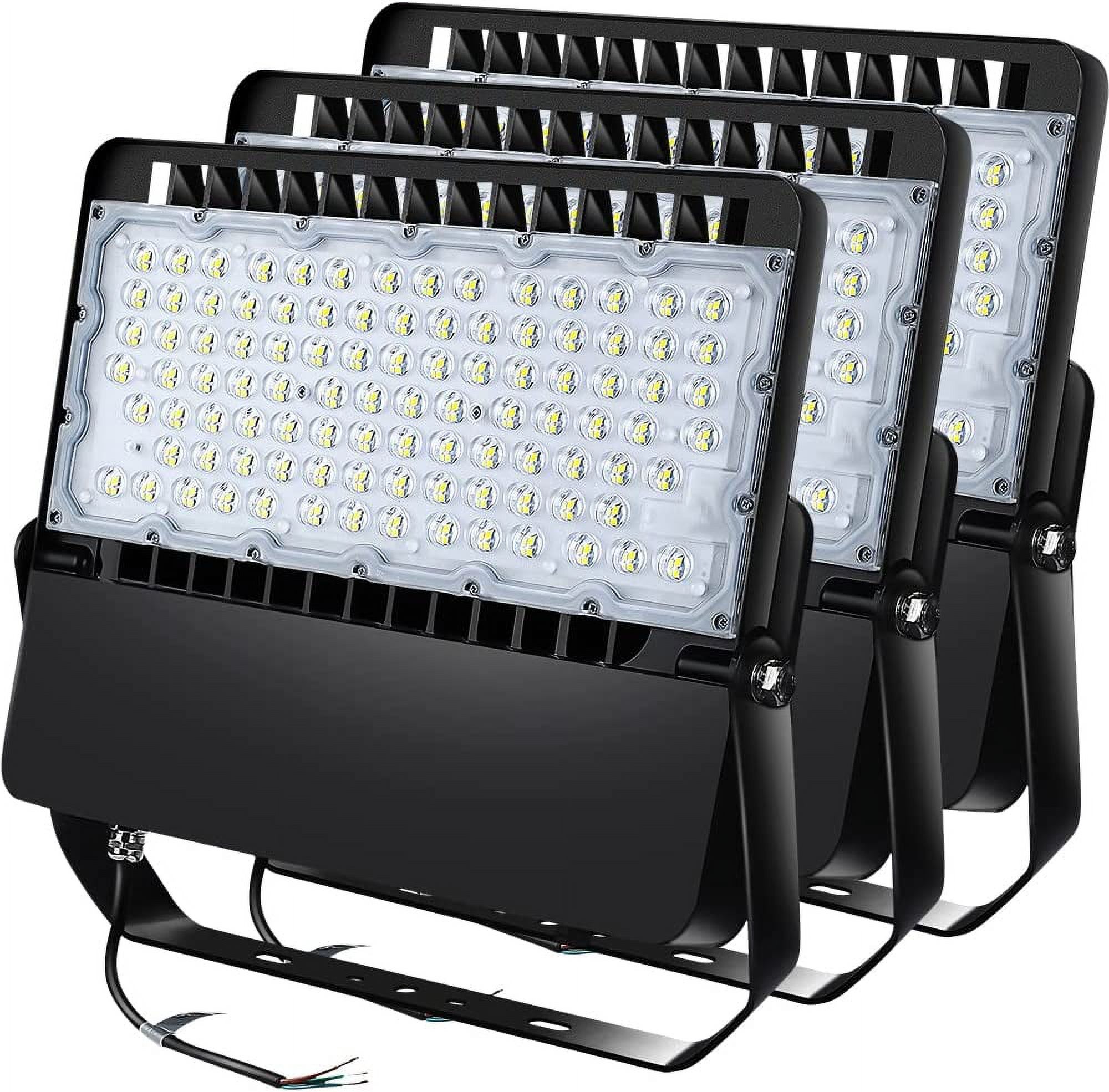 Ledmo LED Flood Light Outdoor 240W, 1500W Equivalent Stadium Lights 36000Lumen Commercial Lighting, High-Intensity Floodlights For Yard, Count, Large Area, Waterproof Durable (3 Pack