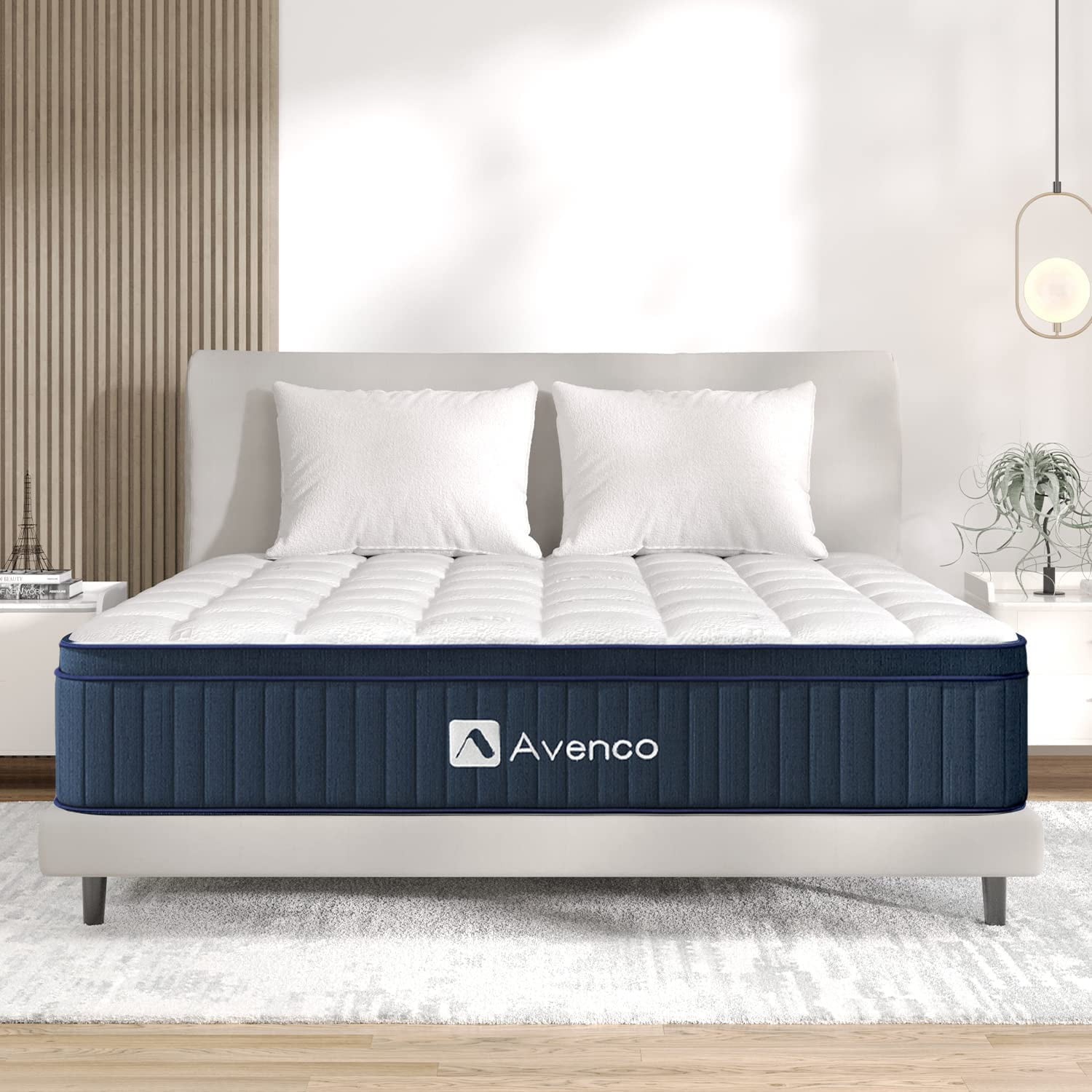 LINGYUAN Queen Mattress, 12 Inch Hybrid Queen Size Mattress in a Box