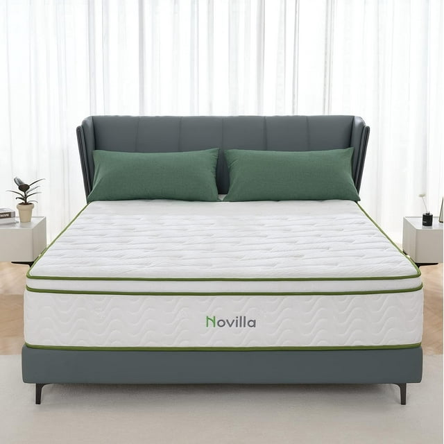 LINGYUAN Queen Size Mattress, 10 Inch Hybrid Mattress with Memory Foam