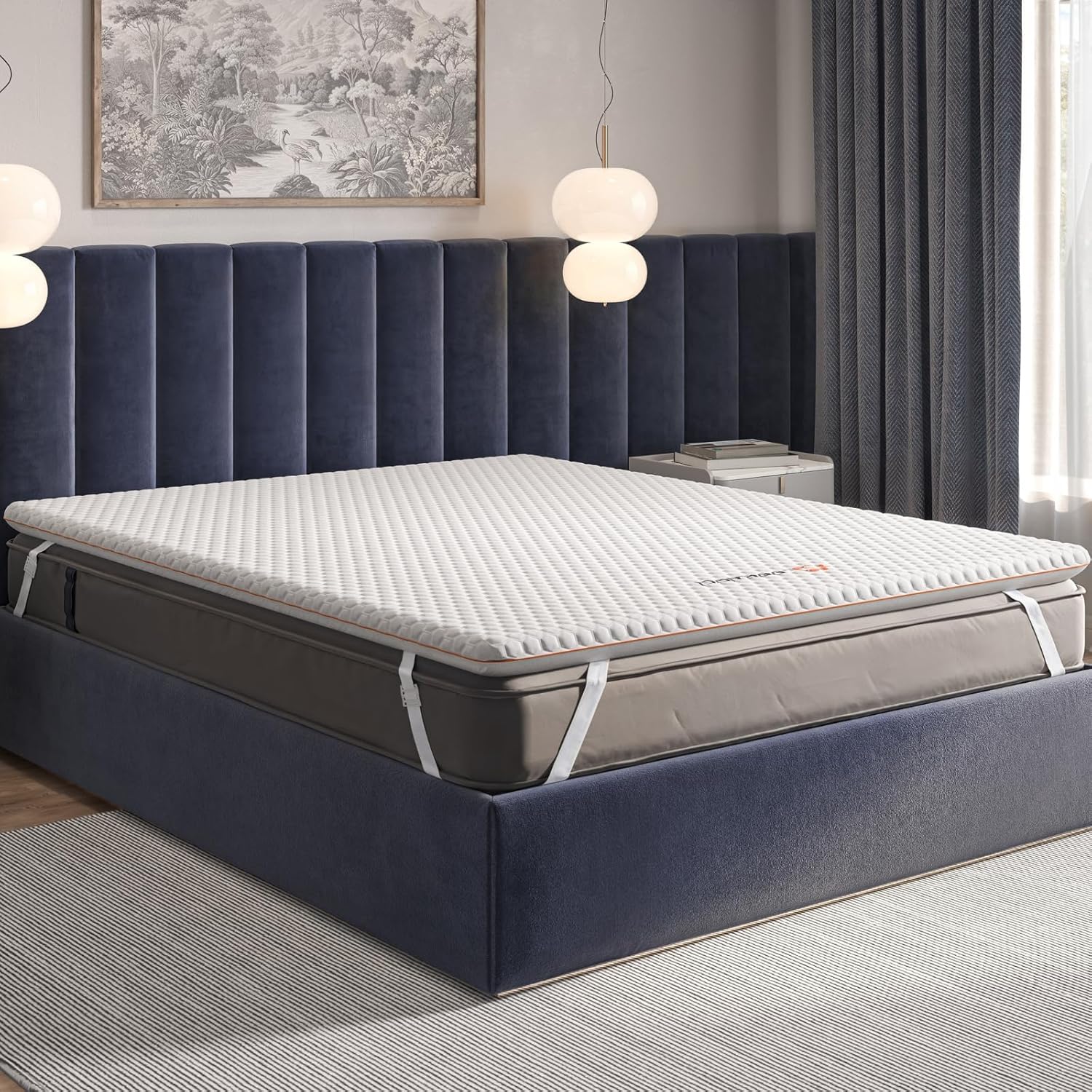 LINGYUAN Split King Mattress Topper OctaspringⓇ Technology Premium