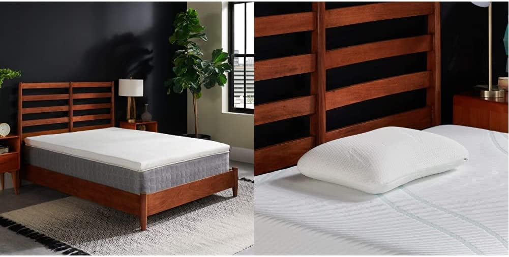 LINGYUAN TEMPURAdapt + Cooling 3Inch King Mattress Topper and