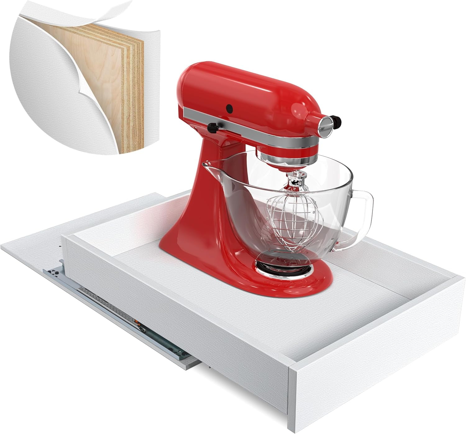 LINGYUAN Wooden Pull Out Drawers for Fully Assembled Slide