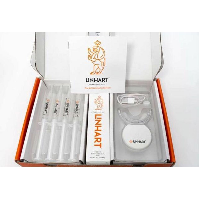LINHART Teeth Whitening Home Kit with LED Light Tooth Whitener Gel
