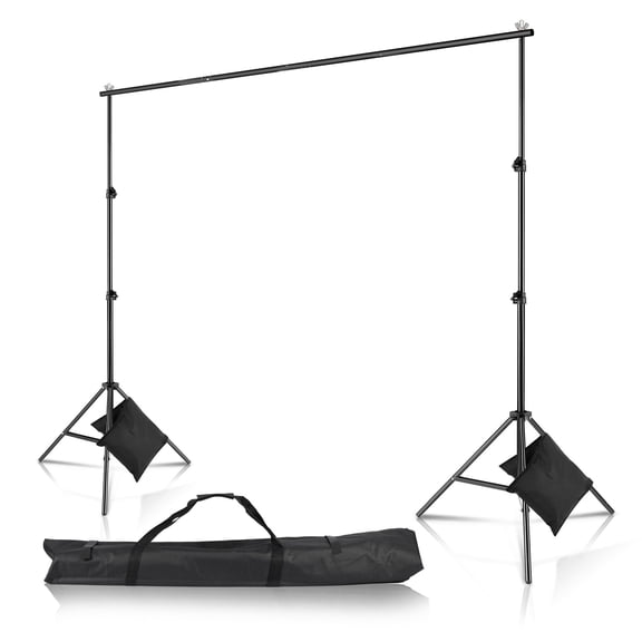 LINJH 10Ft Heavy Duty Adjustable Photography Background Support Stand Kit With Case
