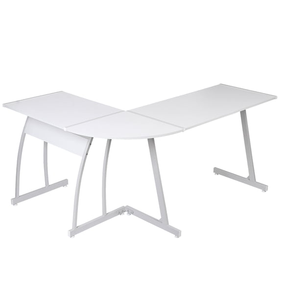 LINJH  58inch L Shaped Desk Computer Gaming Laptop Table Workstation for Study Working
